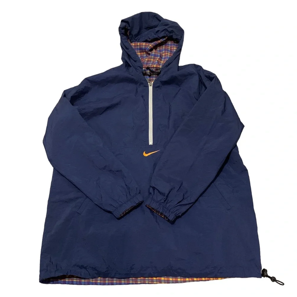 NIKE Menβs '90s Vintage Nike Reversible Plaid Windbreaker
Fireberry Size L !! - Picture 1 of 13